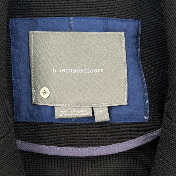 ANTHROPOLOGIE Jacket Womens Small Black Sylvia Surin Ponte Knit Moto Jacket - Picture 11 of 16